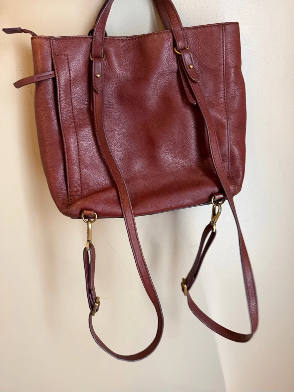 Fossil Purse Leather Camilla Convertible Backpack Handbag Shoulder Crossbody